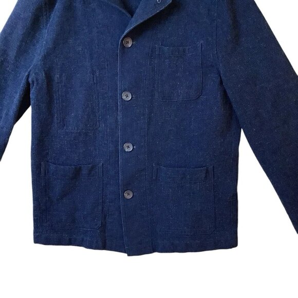 Express Women's Textured Blazer Blue Size Small Slim - Picture 4 of 10